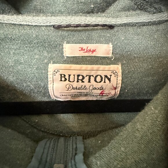 Burton Full-Zip Hoodie – Forest Green – Women's Size Large - Picture 2 of 5